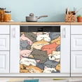 thumbnail image 1 of Sleep Of Cats Dishwasher Magnetic Covers Magnet Sticker Kitchen Decor Dishwasher Refrigerator Front Door Covers Decorative Magnetic 23" x 26", 1 of 5