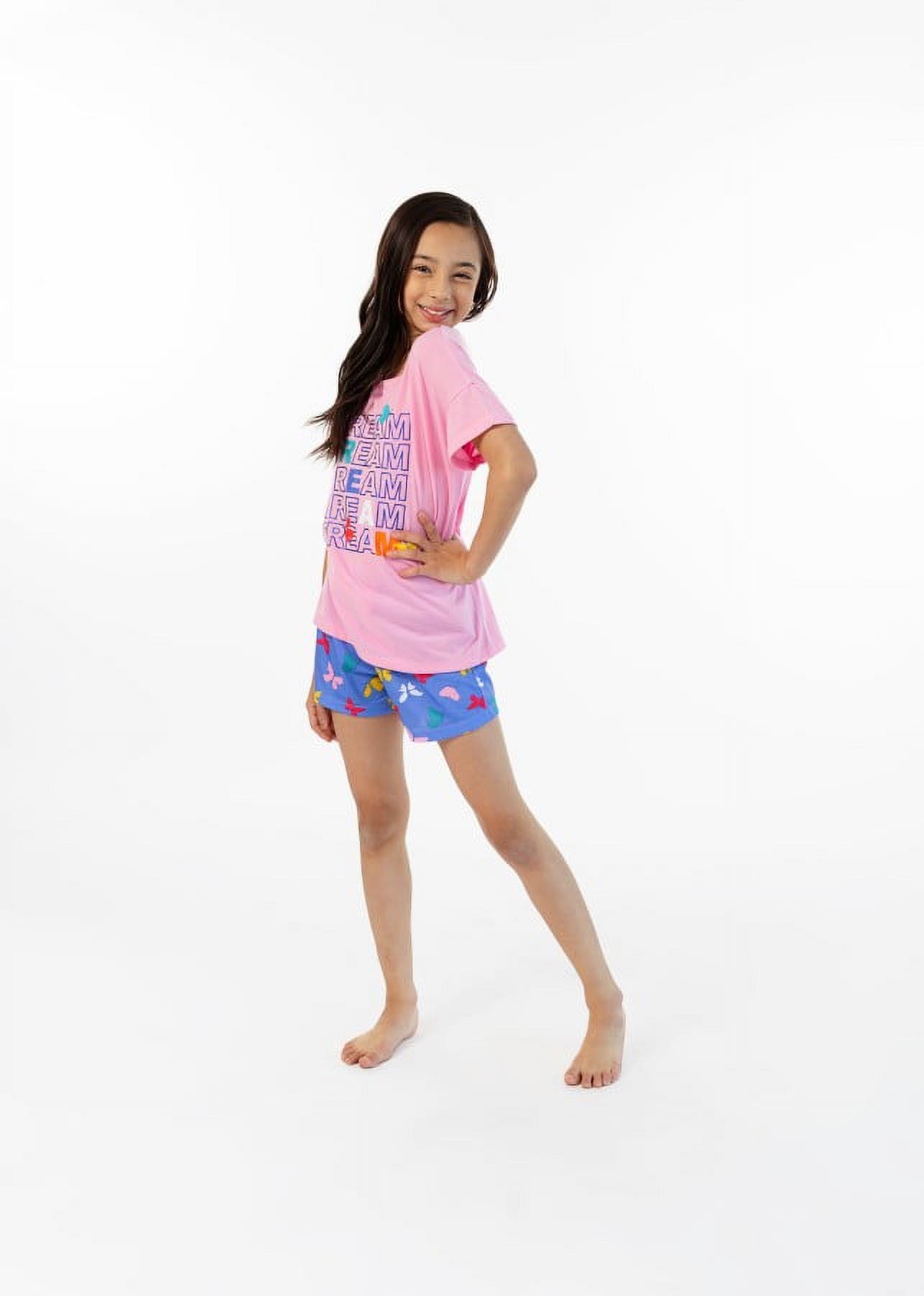 Sleep On It 2-Piece Girl's Pajama Shorts Set Featuring Floral