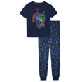 thumbnail image 1 of Sleep On It Boys 2-Piece Short-Sleeve Jersey Pajama Pants Set - Gamer - Blue, Green, & Orange, Size: L 12/14, 1 of 3