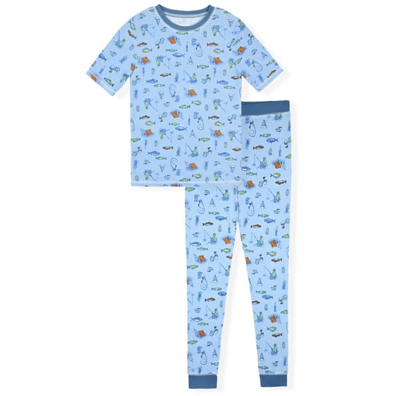 Sleep On It Boys 2-Piece Super Soft Jersey Snug-Fit Pajama Set - Adventure , 8