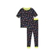 thumbnail image 1 of Sleep On It Boys 2-Piece Super Soft Jersey Snug Fit Pajama Set for Toddlers - Planets - Black & Yellow, 3T, 1 of 3