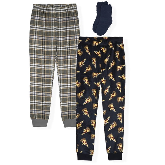 Sleep On It Boys 2-Pack Fleece Pajama Pants- Navy, 8-10