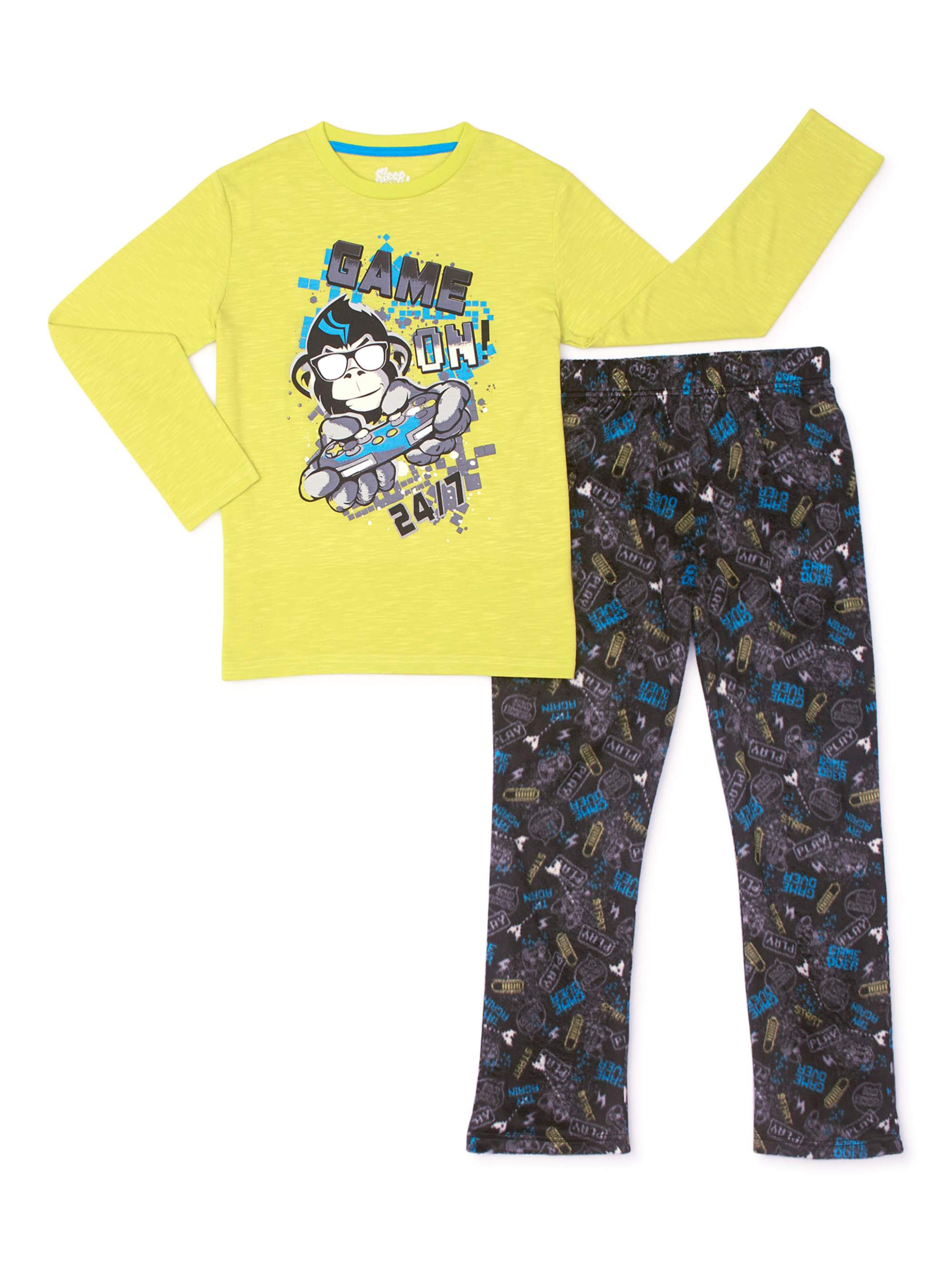 Sleep On It Boys Minky Fleece Pajama Set, 2-Piece, Sizes 6-14