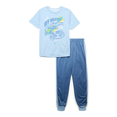 Sleep On It Boys Graphic Print Tee and Jogger Pants Pajama Set, 2-Piece, Sizes 6-14