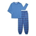 thumbnail image 1 of Sleep On It Boys Long Sleeve Pocket Tee and Plaid Joggers Pajama Set, 2-Piece, Sizes 6-14, 1 of 3