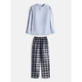thumbnail image 1 of Sleep On It Boys' Henley Shirt and Plaid Pants Pajama Set, 2-Piece, Sizes 4-10, 1 of 5