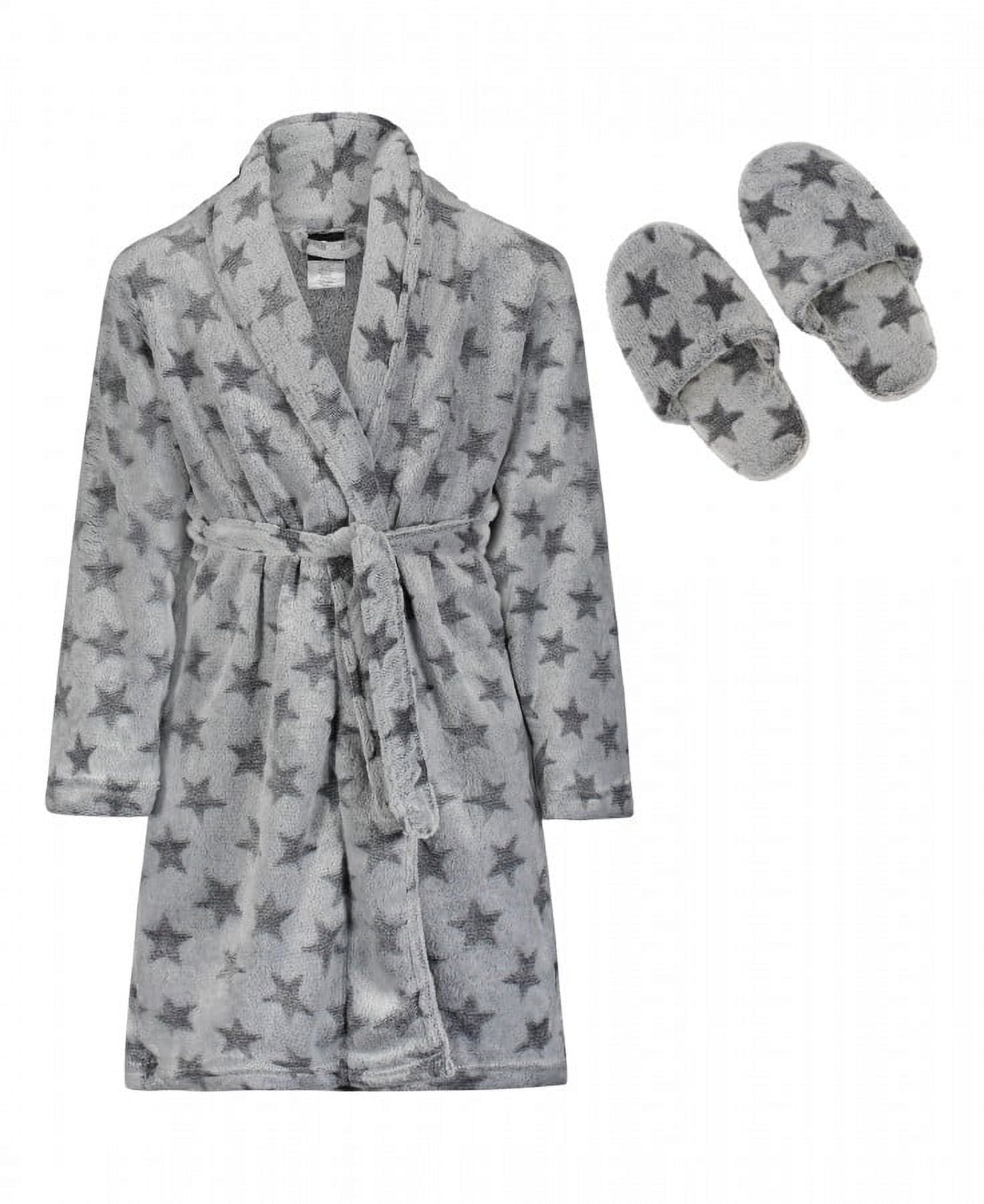 Sleep On It Boys Stars Plush Fleece Shawl Collar Robe with