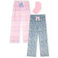 thumbnail image 1 of Sleep On It Girls 2-Pack Fleece Pajama Pants - Blue, 14-16, 1 of 5