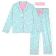 thumbnail image 1 of Sleep On It Girls 2-Piece Long-Sleeve Button-Up Pajama Set with Plush Headband Gift, Big Bows, 3T, 1 of 6