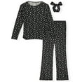 thumbnail image 1 of Sleep On It Girls 2-Piece Long Sleeve Hacci Pajama Set with Matching Scrunchie - Floral, 10-12, 1 of 6