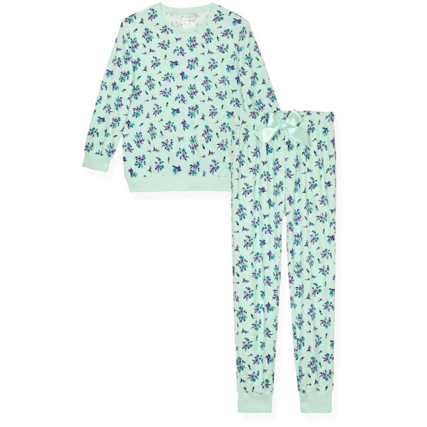 Sleep On It Boys 2-piece Velour Pajama Set- Stripes, Green & Blue