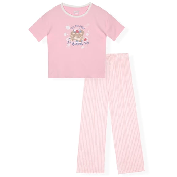 Sleep On It Girls 2pc Ymmy Jersey Pajama Set - Pancakes, 14-16