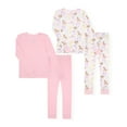 thumbnail image 1 of Sleep On It Girls Bamboo Viscoce 2-Piece Snug Fit Pajama Set (2-Pack) - Animal Icon, Size 6, 1 of 9