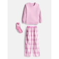 thumbnail image 1 of Sleep On It Girls Long Sleeve Top and Plaid Pants Pajama Set, 2 Piece, Sizes 7-16, 1 of 6