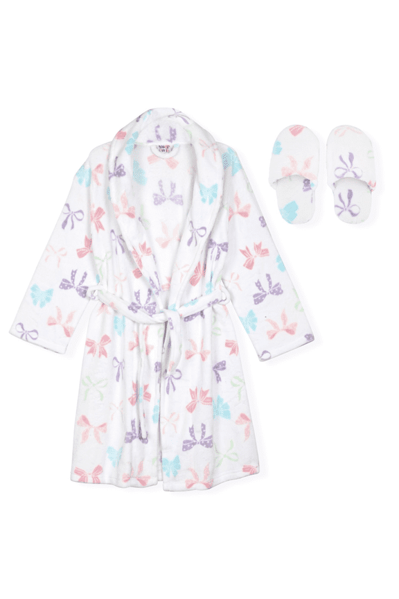 Girls Robe with Slippers, Sizes 7-16