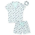 thumbnail image 1 of Sleep On It Girls Button Down Top and Shorts Pajama Set with Scrunchie, 2-Piece, Sizes 4-16, 1 of 5