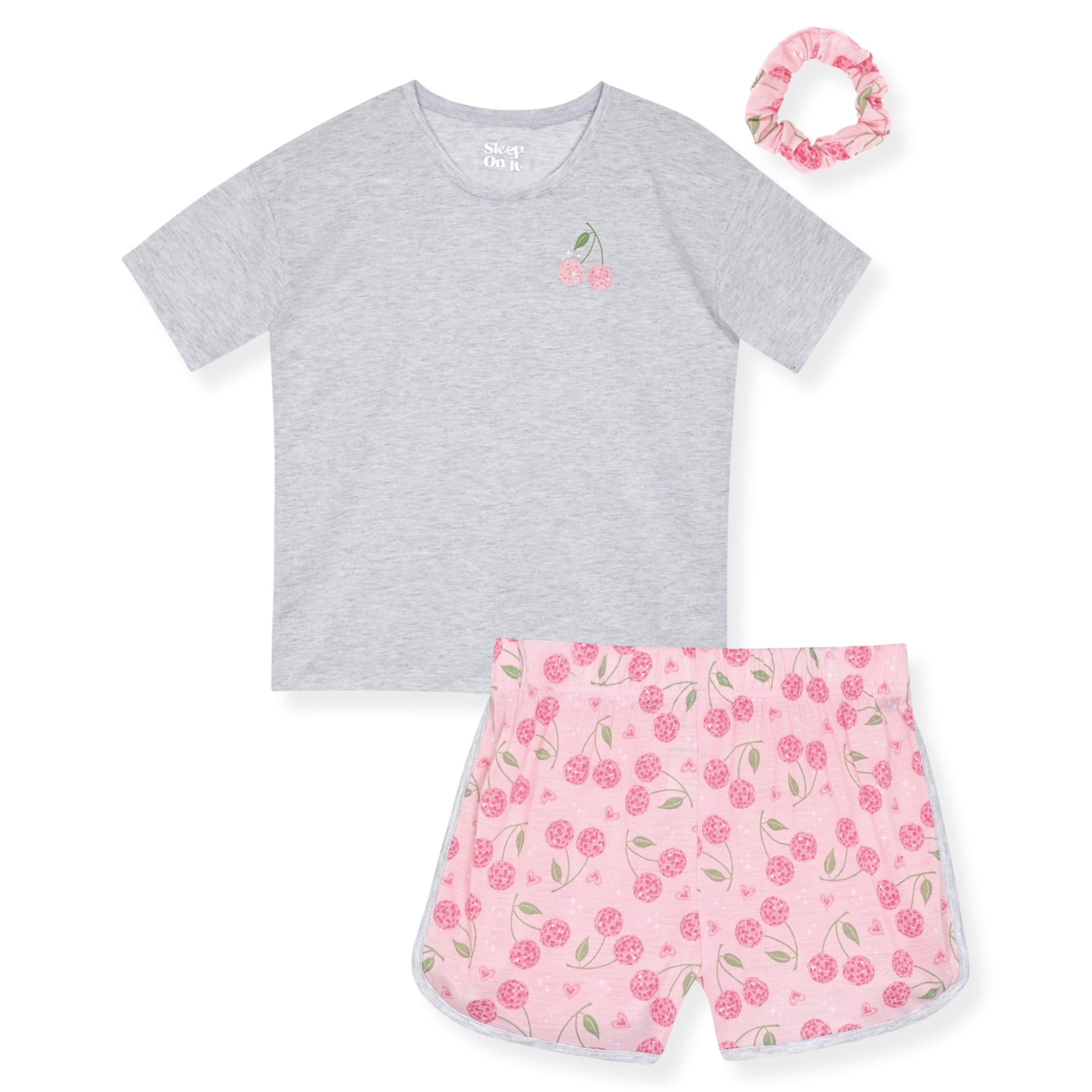 Sleep On It Girls Short Sleeve Top & Shorts, 2-Piece Pajama Set, Sizes 7-16