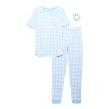 Sleep On It Girls Short Sleeve Top and Pants Pajama Set, 2-Piece, Sizes 6-14