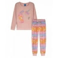 thumbnail image 1 of Sleep On It Girls Unicorn Dreamland Soft Novelty Fleece 2-Piece Pajama Sleep Pant Set - Pink, S(7/8), 1 of 3