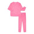 thumbnail image 1 of Sleep On It Girls Foil Print Velour Top and Pants Pajama Set, 2-Piece, Sizes 8-16, 1 of 5
