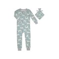 thumbnail image 1 of Sleep On It Infant Boys Long Sleeve Super Soft Snuggle Jersey Zip-Up Coverall Pajama with Matching Blankey Buddy - Crocodile - Green, Size: 12M, 1 of 3