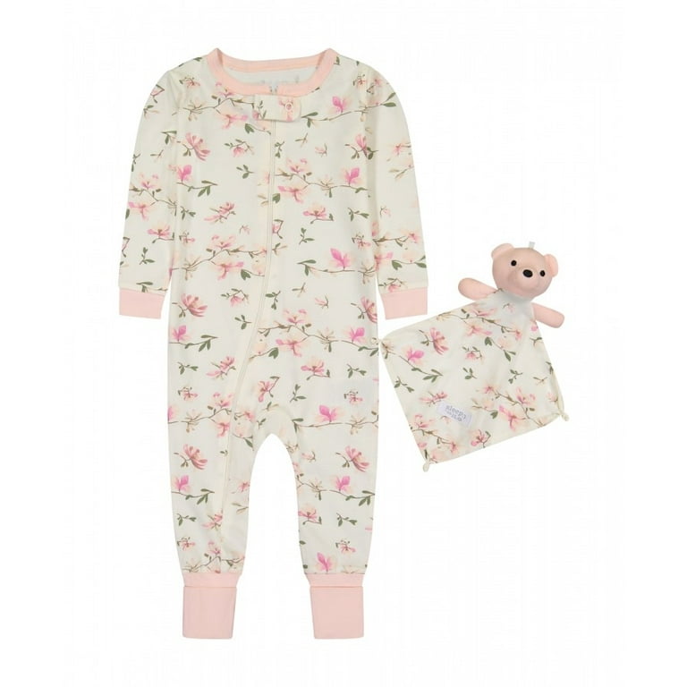 Sleep On It Infant Girls Cottage Blossom Zip-Front Coverall Pajama - Multi  (Sizes 12M-24M)