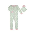 thumbnail image 1 of Sleep On It Infant Girls Long Sleeve Super Soft Snuggle Jersey Zip-Up Coverall Pajama with Matching Blankey Buddy - Smiley, Size: 18M, 1 of 3
