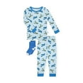 thumbnail image 1 of Sleep On It Infant & Toddler Boys 2-Piece Super Soft Jersey Snug-Fit Pajama Set with Matching Socks - Airplanes , 12 Months, 1 of 5