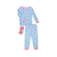 thumbnail image 1 of Sleep On It Infant & Toddler Girls 2-Piece Super Soft Jersey Snug-Fit Pajama Set with Matching Socks - Adventure , 12 Months, 1 of 5