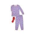thumbnail image 1 of Sleep On It Toddler Girls 2-Piece Super Soft Jersey Snug-Fit Pajama Set with Matching Socks - Ladybug Dreams, Blue & Pink, Size 4T, 1 of 3