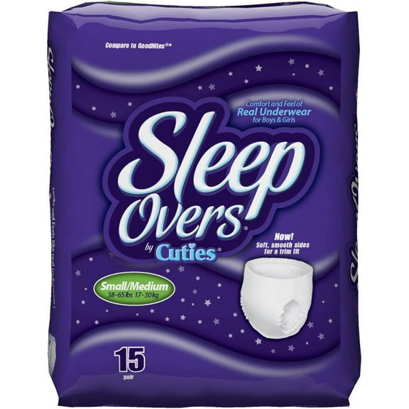 Sleep Overs Absorbent Underwear Pull On Small / Medium Disposable Heavy Absorbency (Case of 60)