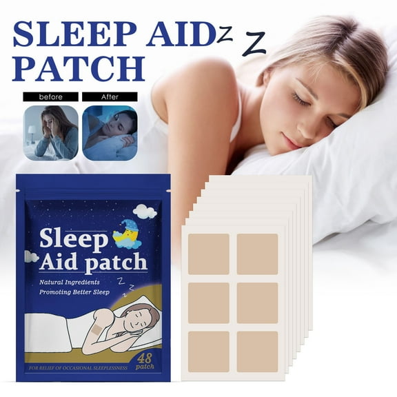 Sleep Patch, Natural Sleep Aid Sleep Patch, Helps You Fall Asleep Quickly, Lavender Essential Oil + Chamomile Extract, Relieves Anxiety and Promotes Deep Sleep