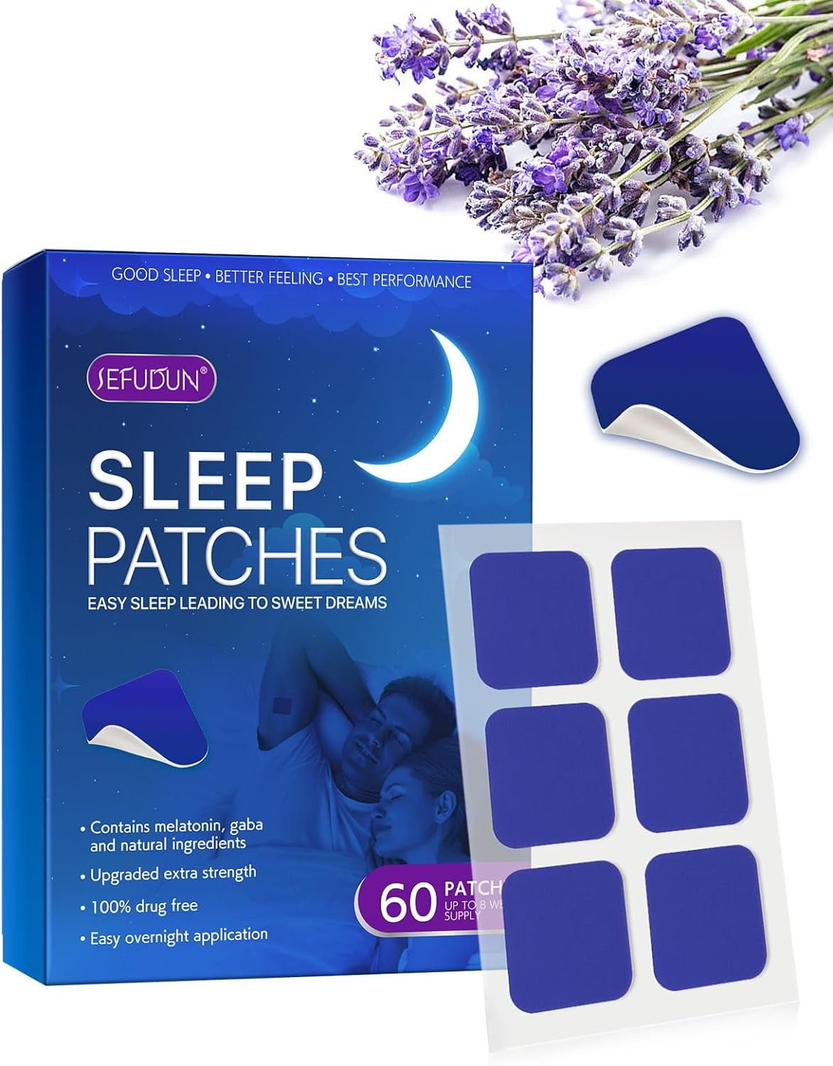 Sleep Patches,60 Patches Set Sleep Patch for Adults,Natural Ingredients Easy to Apply and