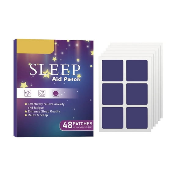 Sleep Patches for Adults, 48Pieces | 100% Plant-Based Ingredients, Quick-Acting & Long-Lasting | Skin-Friendly, Easy-to-Use for Men & Women, Promotes Peaceful Night Rest