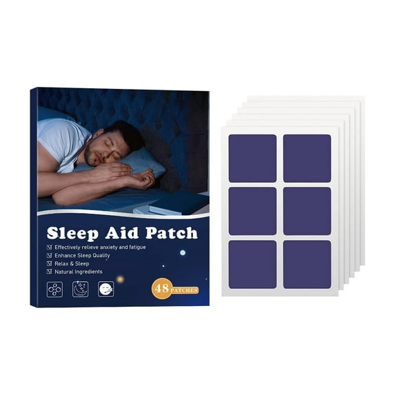 Sleep Patches for Adults, 48Pieces | 100% Plant-Based Ingredients, Quick-Acting & Long-Lasting | Skin-Friendly, Easy-to-Use for Men & Women, Promotes Peaceful Night Rest