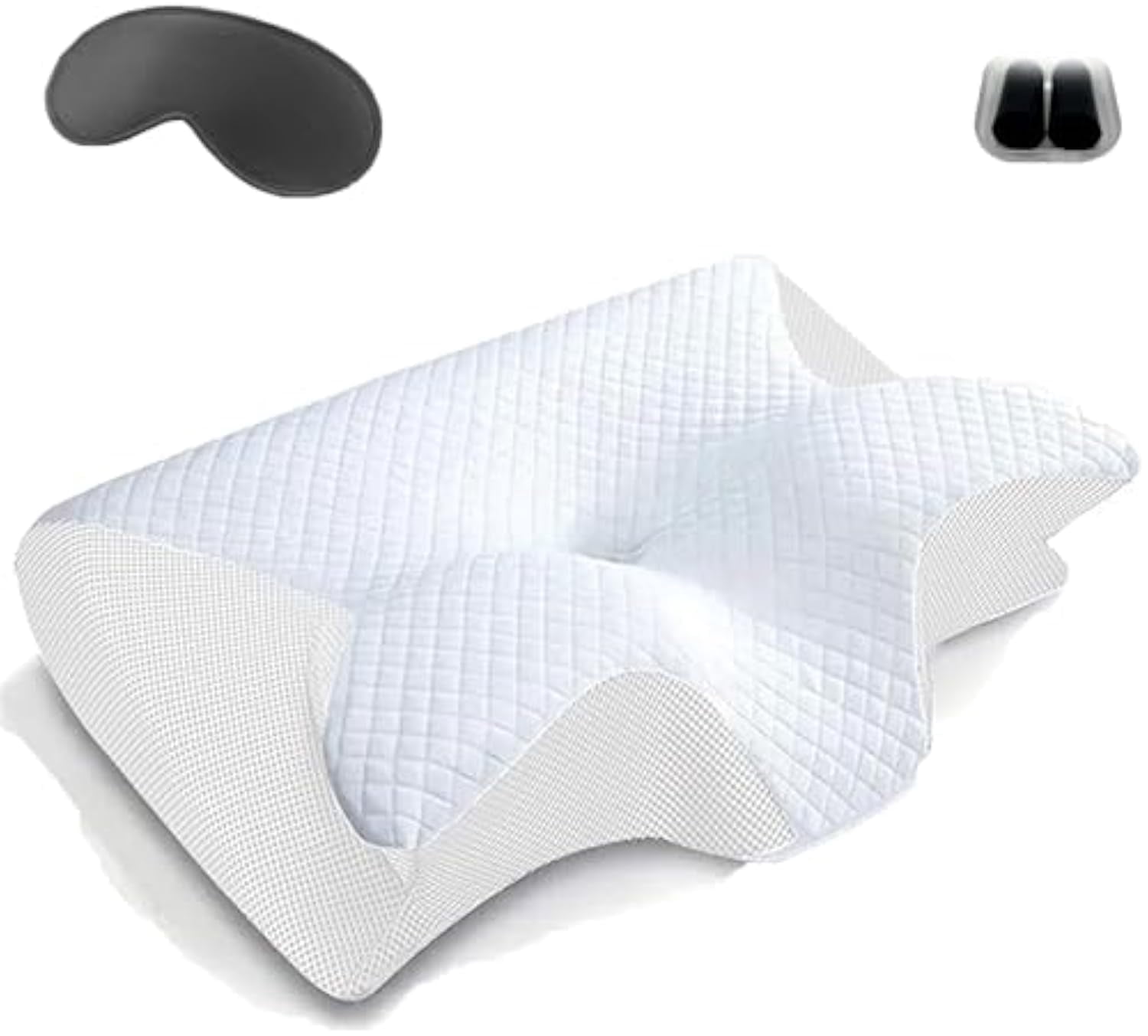 Sleep Pillow, Cervical Pillow, 2 in 1 Ergonomic Orthopedic Contour Support, Memory Foam Neck Support Pillows Cervical Neck Pillows
