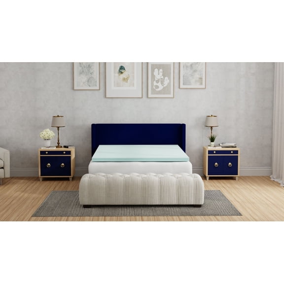 Sleep Plush 3 Inch Queen Memory Foam Cooling Mattress Topper