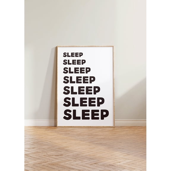 Sleep Print Print, Bedroom Print, Bold Typography Print, Cool Bedroom Print, Eclectic Bedroom Print, Sleep Print, Bold Word Wall Art Home Decor #1584, 8x12 UNFRAMED