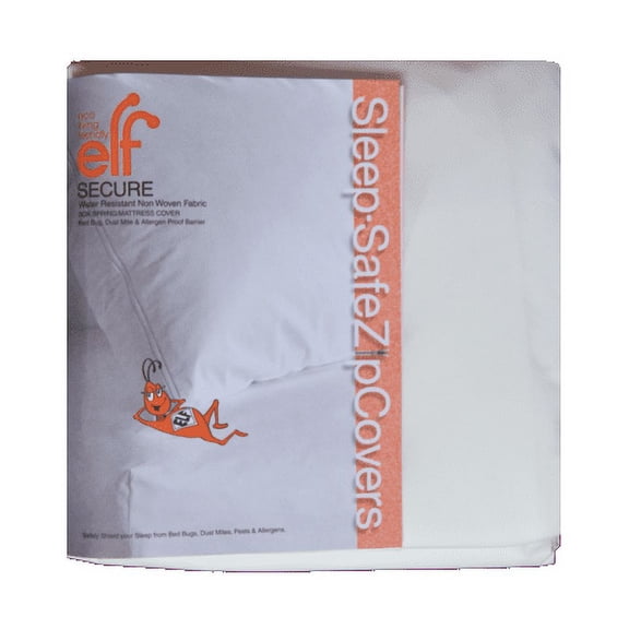 Sleep Safe ZipCover Secure Bed Bug, Dust Mite, and Allergen Proof Zippered Box Spring/Mattress Protector/Cal Long Twin 9''