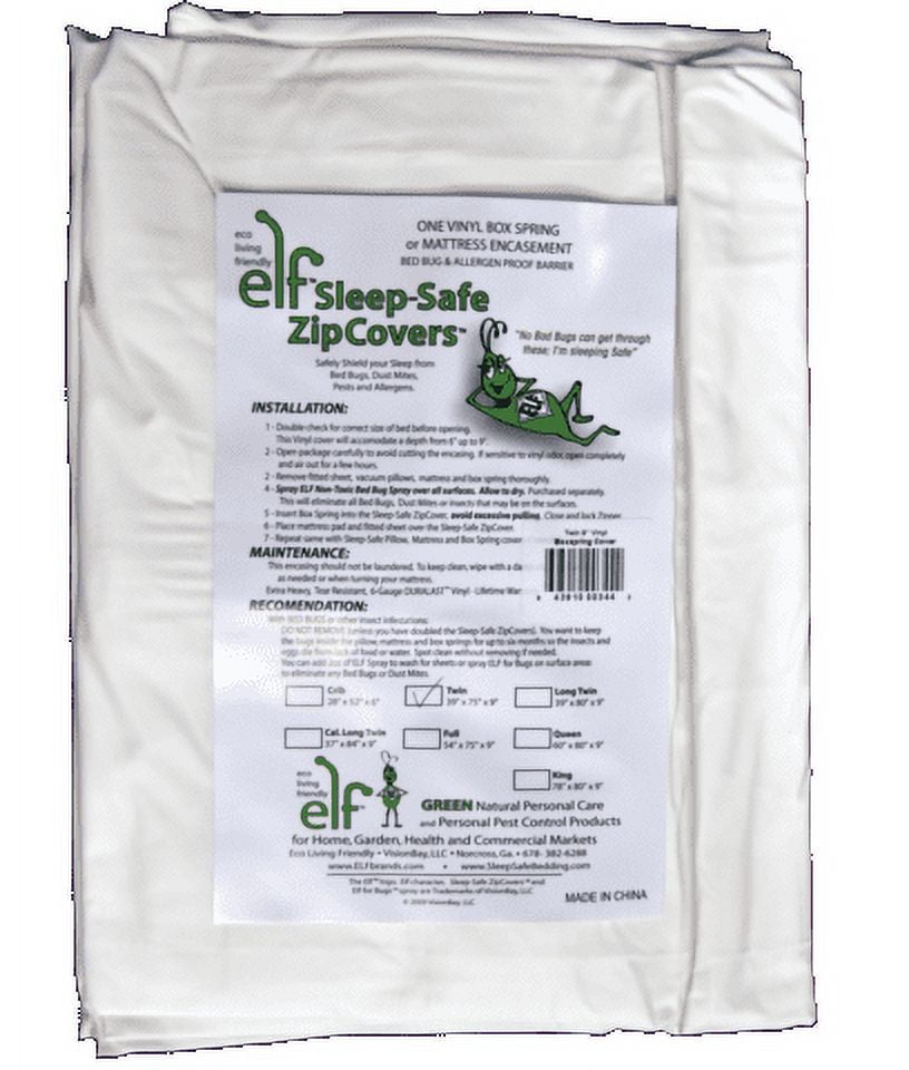 Sleep Safe ZipCover Vinyl Bed Bug, Dust Mite, and Allergen Proof