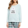 thumbnail image 1 of Sleep Sense Polar Bear Hug Screen-Print Jersey Top - Aqua Heather Medium, 1 of 1