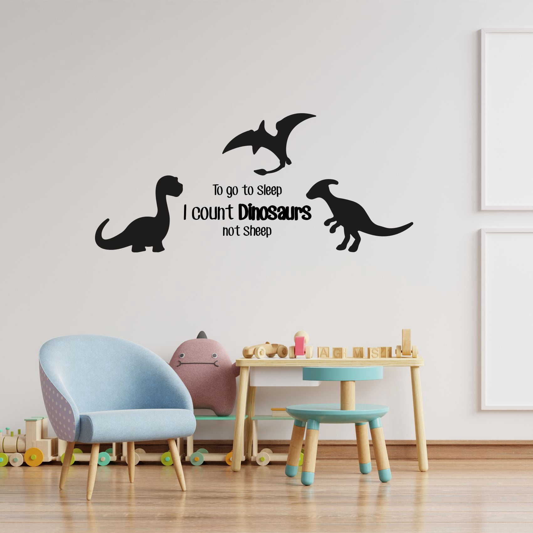 Sleep Not Sheep Dino Dinosaur Life Postive Quote Cartoon Wall Sticker Art Decal Girls Boys Room Bedroom Nursery Kindergarten House Fun Home Decor Stickers Wall Art Vinyl Decoration Size (15x30 inch)