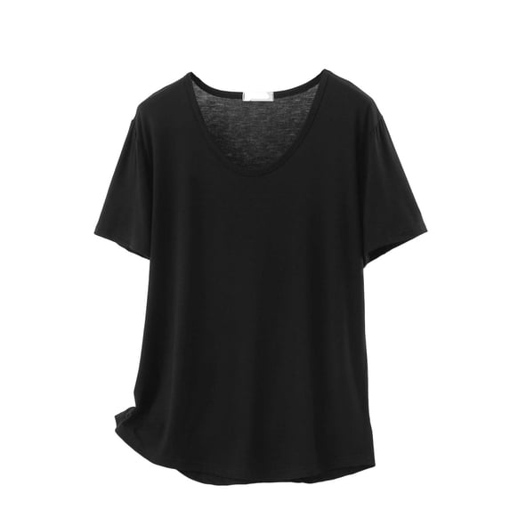 Sleep Shirts for Women - Lightweight Pajama Tops for Women,Modal Scoop Neck Solid Color Pajamas Top