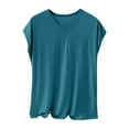 thumbnail image 1 of Sleep Shirts for Women - Pajama Tops for Women,Modal Round Neck Short Sleeve Solid Color Base Shirt Soft Comfy Loungewear, 1 of 4