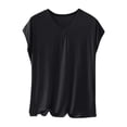 thumbnail image 1 of Sleep Shirts for Women - Pajama Tops for Women,Modal Round Neck Short Sleeve Solid Color Base Shirt Soft Comfy Loungewear, 1 of 4