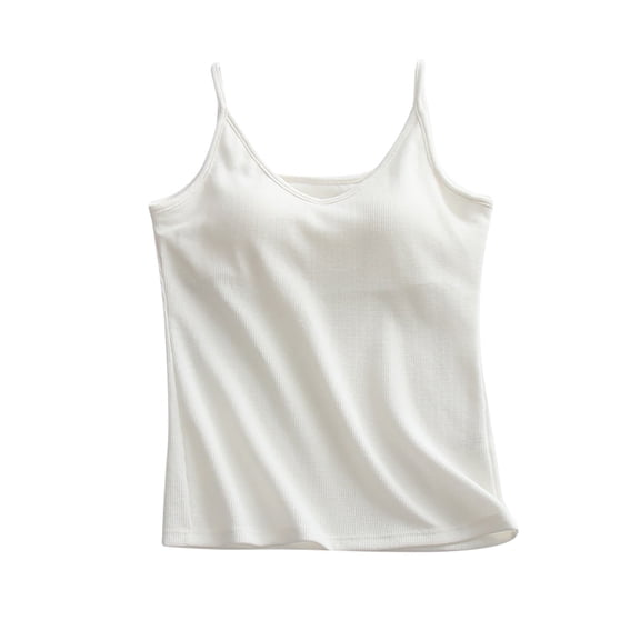 Sleep Shirts for Women Woman Lightweight and Breathable V-Neck in Summer with Suspenders Vests Sleeveless Tops and Pajamas. White S