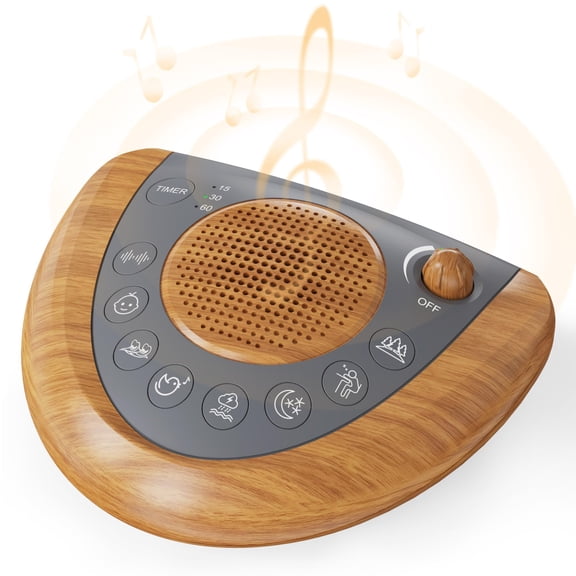 Sleep Sound Machine, Portable Battery Powered Noise Machine with 36 Soothing Sounds, USB Charger, Auto-Off Timer, Adjustable Volume, Headphone Jack for Baby, Kid, Adult