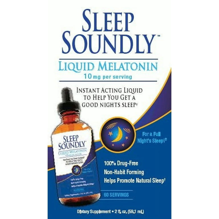 Liquid Melatonin Sleep Aid Drops for Kids and Adults (59 servings)