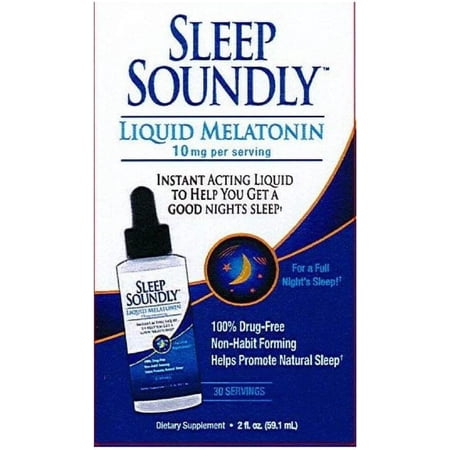 Windmill Sleep Soundly, Liquid Melatonin, 10mg, 2 oz (Pack of 2)