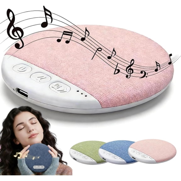 Sleep Speaker Under Pillow Bluetooth, 2026 New Wireless Bone Conduction Bed Speaker with White Noise & Timer, Stereo Bass for Adults and Kids.